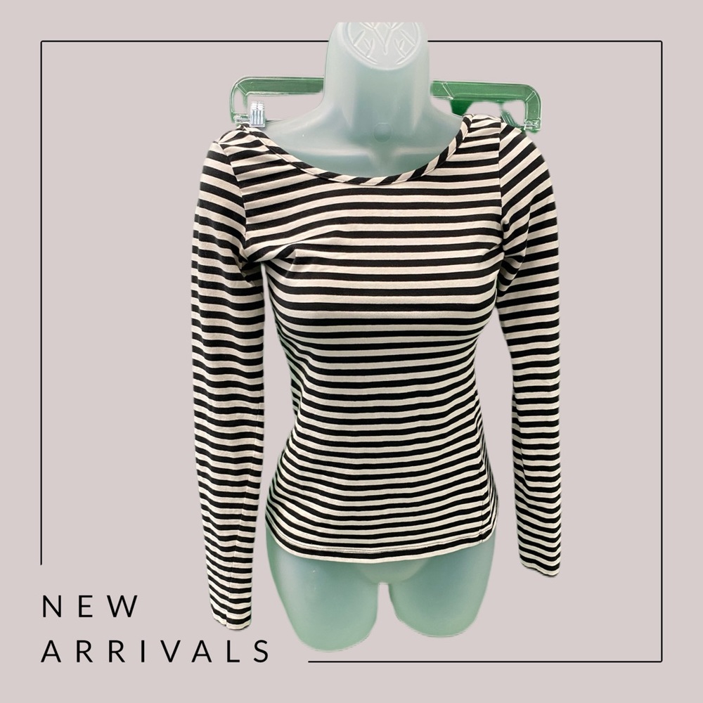 PH8 by Bebe Long-sleeved, Striped Shirt